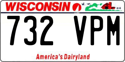 WI license plate 732VPM