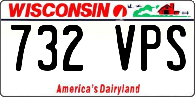 WI license plate 732VPS