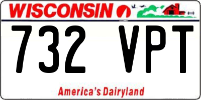 WI license plate 732VPT