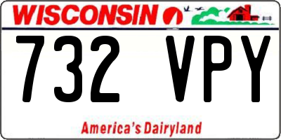 WI license plate 732VPY