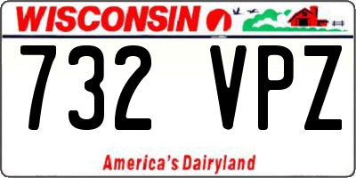 WI license plate 732VPZ