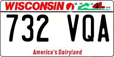 WI license plate 732VQA