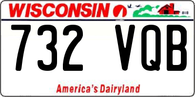 WI license plate 732VQB