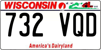 WI license plate 732VQD