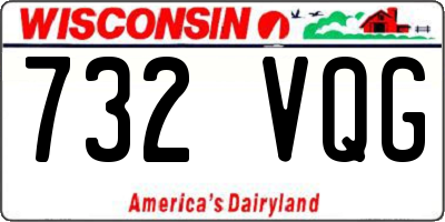 WI license plate 732VQG
