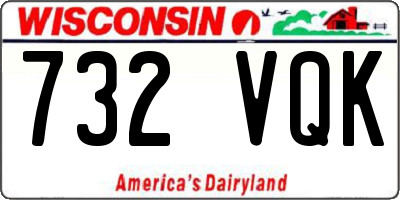 WI license plate 732VQK