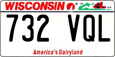 WI license plate 732VQL