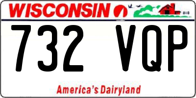 WI license plate 732VQP