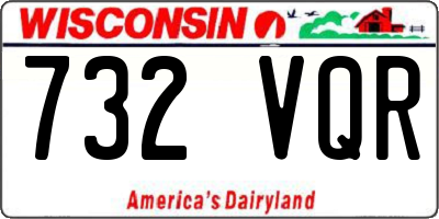WI license plate 732VQR