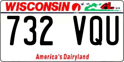 WI license plate 732VQU