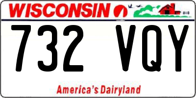 WI license plate 732VQY
