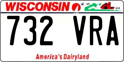 WI license plate 732VRA