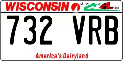 WI license plate 732VRB