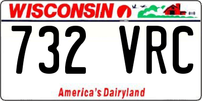 WI license plate 732VRC