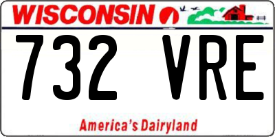 WI license plate 732VRE