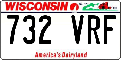 WI license plate 732VRF