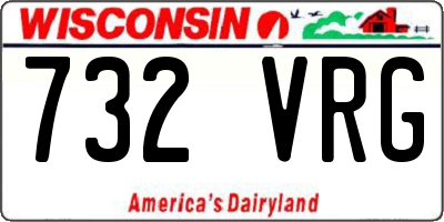 WI license plate 732VRG