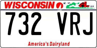 WI license plate 732VRJ