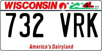 WI license plate 732VRK