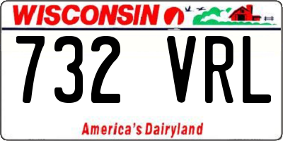 WI license plate 732VRL