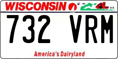 WI license plate 732VRM