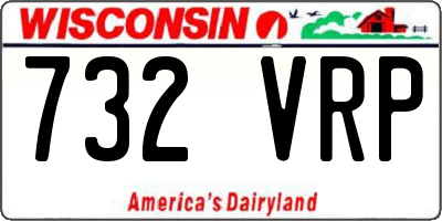 WI license plate 732VRP