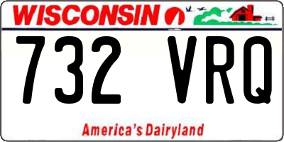 WI license plate 732VRQ