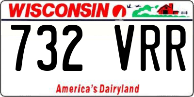 WI license plate 732VRR