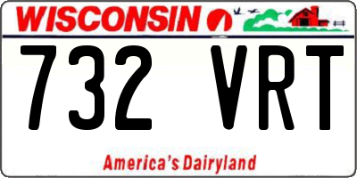 WI license plate 732VRT