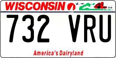 WI license plate 732VRU