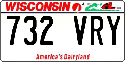 WI license plate 732VRY