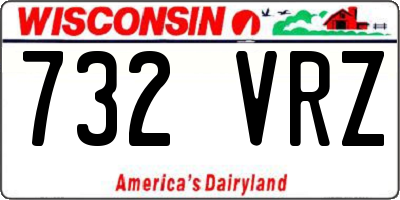 WI license plate 732VRZ