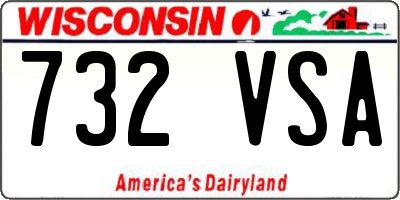 WI license plate 732VSA