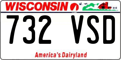 WI license plate 732VSD