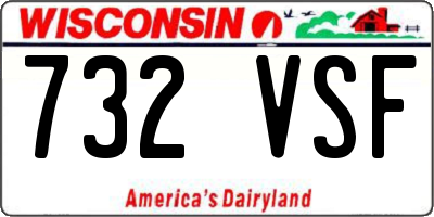 WI license plate 732VSF