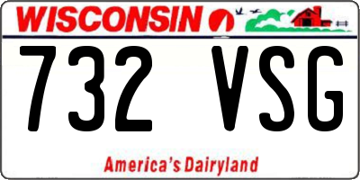 WI license plate 732VSG