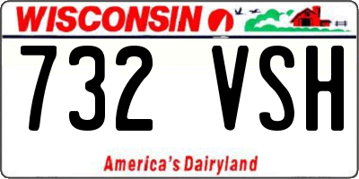 WI license plate 732VSH