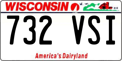 WI license plate 732VSI