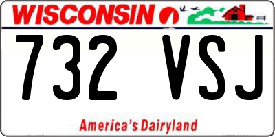 WI license plate 732VSJ