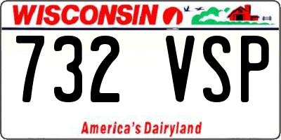 WI license plate 732VSP