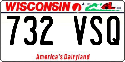 WI license plate 732VSQ