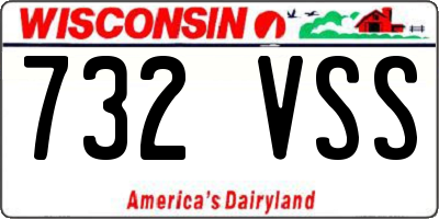 WI license plate 732VSS