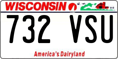 WI license plate 732VSU