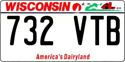 WI license plate 732VTB