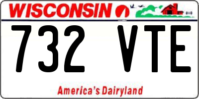 WI license plate 732VTE