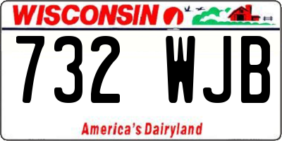 WI license plate 732WJB
