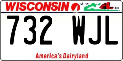 WI license plate 732WJL