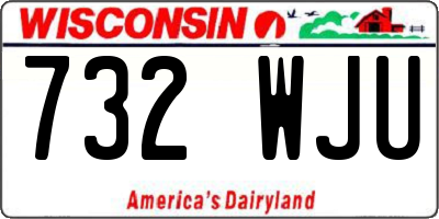 WI license plate 732WJU