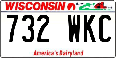 WI license plate 732WKC
