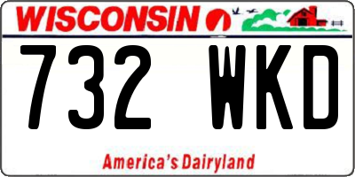 WI license plate 732WKD